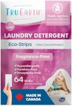 Tru Earth Hypoallergenic Baby Laundry Detergent Sheets/Strips for Sensitive Skin, 64 Count, Up to 128 Loads: Fragrance Free Baby Detergent Laundry Newborn, Children, Baby Clothes