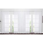 NICETOWN Voile Sheer Curtains 90 Inches Long, Rod Pocket White Sheer Window Dressings for Home Decor/Sliding Door, 60 Inches Width, Set of 4