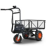 SuperHandy Utility Service Cart Power Wagon Wheelbarrow Electric 48V DC Li-Ion Powered 500Lbs Load and 1000Lbs+ Hauling Capacity Farm and Garden All Purpose Modular Cargo Bed
