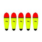 UperUper Fishing Floats Slip Bobbers, EVA Slider Bobbers for Sea Fishing, Fishing Floats Bobbers Set for Freshwater Saltwater, 5PCS Floatage 0.7oz 1.76oz 2.82oz