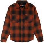 The American Outdoorsman Men's Bonded Flannel Fleece Shirt Jacket (Caramel, Medium)