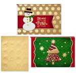 Hallmark Christmas Boxed Card Assortment, Snowman and Christmas Tree (40 Cards with Envelopes and Gold Seals) (1XPX2813)