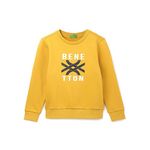 UNITED COLORS OF BENETTON Boy's Regular Fit Crew Neck Printed Sweatshirt (Size: 11-12 Years)-23A3J68C105RG0D6 Yellow