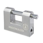 Magmaus® RTL70 [Never-Rust] Heavy Duty Shipping Container Padlock with 3 Keys - [High Security] - Weatherproof Outdoor Lock - [Stainless Steel] - Ideal for Shed, Chain, Gate, Garage