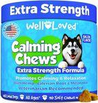 Well Loved Calming Chews for Dogs - Dog Calming Chews, Made in USA, Vet Recommended, Calming Treats for Dogs, Melatonin for Dogs, Dog Hemp, for Separation, Fireworks, Travel, Extra Strength