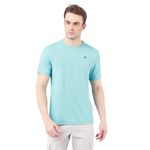 TECHNOSPORT Or10 Mens T-Shirt Crew Neck Half Sleeve Aqua Sea 2XL (MTOR10AQS2XL)