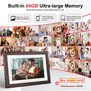 Hesmor 64GB Digital Photo Frame – WiFi Frameo Smart Display