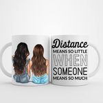 GLAMOUROUI Happy Friendship Day - Friends Forever - Friends Together - Distance means so little when someone means so much Ceramic coffee mug , 350 ml capacity , White