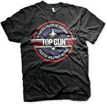 Difuzed Officially Licensed Top Gun - Fighter Weapons School Mens T-Shirt (Black), S