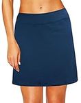 Oyamiki Women's Active Athletic Skort Lightweight Tennis Skirt Perfect for Running Training Sports Golf Navy Blue M