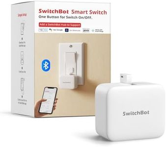 SwitchBot Smart Switch Button Pusher - No Wiring, Wireless App or Timer Control, Add SwitchBot Hub Mini to Make it Compatible with Alexa, Google Home, IFTTT (White)