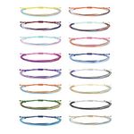 16 Pcs String Bracelets for Teen Girls Surfer Bracelets Colorful Beach Bracelets for Women Adjustable Wave Bracelets Pack Waterproof Handmade Ankle Bracelets Set Friendship Bracelets for Summer Beach(Style A)