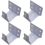 MEETOOT Center Support Brackets 4pcs Window Blinds Headrail Brackets Mini White Iron Blind Mounting Brackets for 2" Low Profile Window Blinds Headrail Holder