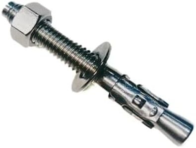 MIGHTY FASTENERS Wedge Anchors, 3/8" x 3" - Premium 304 Stainless Steel, Heavy-Duty Expansion Bolts for Concrete & Masonry, Anti-Rust Performance, Durable - 10 Pack