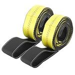 NovelBee 2 Pack of 2 Inch x10 Feet Lift Sling Tow Strap 15000lbs, Recovery Straps Tree Saver Straps with Protective Loops