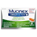 Mucinex Multi-Action Congestion,Cold & Flu Caplets, 20 count