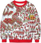 HoneyStore Unisex Ugly Christmas Sweatshirt Funny Design Pullover Sweater Shirt, BFT-084 M