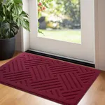 GRANNY SAYS Indoor Doormat, 20" x 32", Non-Slip Front Door Mats, Outdoor Welcome Mat Washable, Low Profile Indoor Door Mats for Entryway, Floor Inside Back Door Mats, Red