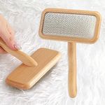 Carpet Rake Sheepskin Wool Brush More Suitable for Pile Carpets/Rugs for Carding Fur Restore Carpets Softness and Texture Let Rugs to New Looking(Wood, 1PCS)