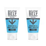 Below The Belt Grooming Fresh & Dry Ball Cool Ball, Intimate Deodorant For Men, Protects against Sweat, Odour and Chafing, Cool Mint Fragrance 2 x 75ml