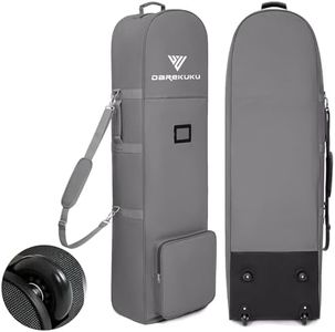 Golf-Reisetaschen mit Rollen, strapazierfähiges, abriebfestes 900D-Oxford-Material, leichte und tragbare Reisetasche für Golfschläger, ideal für Flugreisen (Grau, Schulter)