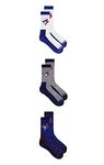 MLB Toronto Jays Men's 3-Pack Sports Crew Socks | Sock Size 10-13 (Shoe Size 7-12) (Grey)