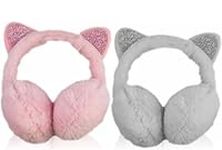 HLDI Ear Muffs Warmer Wind Resistant Cute Comfortable Cat Ear Muffs for Kids Girls Women Ear Plush Ideal for Indoor & Outdoor Activities Cold Weather Winter Accessories Assorted Color (1pc)