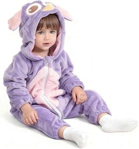 DarkCom Unisex Baby Animal Onesie Toddler Hooded Romper Halloween Cosplay Owl Costumes Kids' Christmas Gifts 2-3 Years