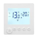 Programmable Thermostats for Home, LCD Display Touchscreen Thermostat with Remote Control, Temperature Controller Digital Thermostat with NTC Sensor (Normal Type)