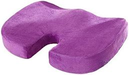 HomDSim Coccyx Orthopedic Memory Foam Seat Cushion for Chair Car Office Home Bottom Seats Massage Cushion (Purple)