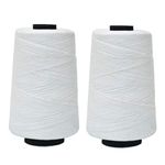 EmbroideryMaterial White Polyester and Cotton Embroidery Thread, Sewing Threads, Thread for Craft, Stitching Thread, White Thread, Thread for Sewing, Threads for Sewing Machine (2 Rolls, 450 Meters)