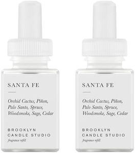 Pura & Brooklyn Candle Studio Home Scent Refill - Smart Home Air Diffuser - Up to 120-Hours of Luxury Fragrance per Refill - Home Essential - Clean & Safe Diffuser Fragrance - 2 Pack, Santa Fe