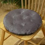 Crystal Velvet Round Padded Chair Cushion Winter Warm Quilted Seat Pads Office Dinner Chair Booster Cushion Soft Touch Square Cushion for Sofa Tatami Garden Patio Indoor Floor Mat K 40x40CM