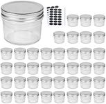 Accguan 4oz Glass Jars With Lids(Si