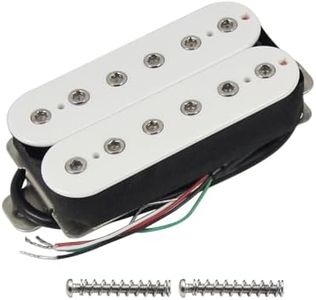 FLEOR Alnico 5 Electric Guitar Bridge Pickup Double Coil Humbucker Pickups-White