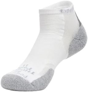 Thorlos Men's Experia Mini Crew Socks, White/White, Shoe Size: 9-13