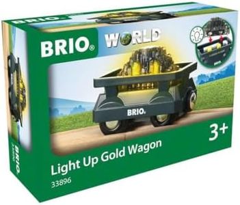 BRIO WORLD - Vagón de oro brillante, vehículos para Circuito de Tren BRIO, 2 Piezas, Edad 3+ Años