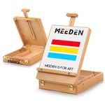 MEEDEN Studio Sketch Box Easel- Solid Beech Wood Universal Design Adjustable Tabletop Sketchbox Easel with Storage Box for Plein Air Artist, Art Students & Beginners