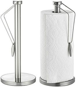 Toilet Paper Holder, Stainless Steel Toilet Roll Holder, Paper Towel Holder with Base for Kitchen Fits for Standard Roll Paper and Giant Roll Paper