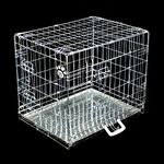 Cozy Pet Dog Cage 24" Silver Metal Tray Folding Puppy Crate Cat Carrier Dog Crate DC24S. (We do not ship to the Channel Islands or The Isles of Scilly.)