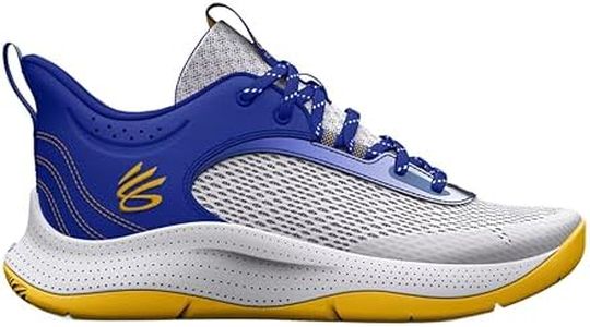 Under Armour Grade School Kids Curry 3Z6 Basketball Shoes (White/Royal/Taxi - 103, US Footwear Size System, Big Kid, Men, Numeric, Medium, 6.5)