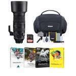 Sigma 60-600mm F4.5-6.3 DG DN OS Sports Lens for Sony E Mount with 10X Zoom Bundle with Camera System Gadget Bag, Photo Editing Software, and 64GB SDXC Memory Card (4 Items)