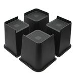 MYMULIKE Bed Risers Furniture Risers, 4 Pack 6 Inch Desk Risers for Dorm, Holds up to 2000 lbs, Furniture Raising Blocks for Bed, Table, Couch