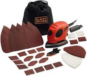 BLACK+DECKER 55 W Detail Mouse Electric Sander with Removable Quick Fit Tips and Sanding Sheets, KA161BC-GB