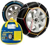 Goodyear Set of 2 x 9 mm Metallic Car Snow Chains Size 70 with Automatic Tensioner