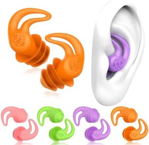 HIGAHY Waterproof Swimming Ear Plugs for Adults - 4 Pairs Reusable Silicone Ear Plugs for Swimming Women & Men, Keep Ear Water Out, Showering, Bathing, Surfing, Water Sports