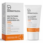 DERMATOUCH Multivitamin SPF 50 PA++++ Sunscreen Gel | Broad Spectrum UVA-UVB Protection | Zero White Cast | Helps Reduce Sun Damage & Skin Barrier Protection | For All Skin Types | 30g