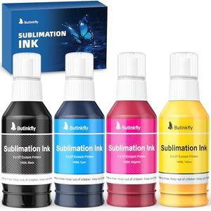 Sublimation Ink 140mlx4 Refilled Bottles Compatible for ET2800 ET2400 ET4800 ET15000 ET2803 ET2850 ET2720 ET2750 ET2760 Printers, Clog-Free & Leak-Proof Bottles, Transfer for Mugs, T-Shirts