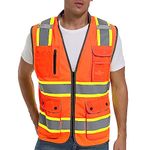 ArcRidge Reflective Safety Vest for Men and Women - Class 2 High Visibility Construction Vest - Dual Tone Reflective Strips