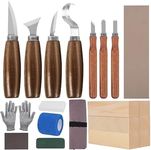 Wood Carving Tools, 26 PCS Wood Whittling kit for Beginners, Wood Carving Knife Set, Premium Whittling Knives Set for All Levels, Professional Woodworking Tools Kit